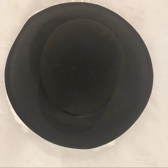 Vintage Bloomingdales Black 100% Wool Wide Brim Hat - Picture 5 of 9